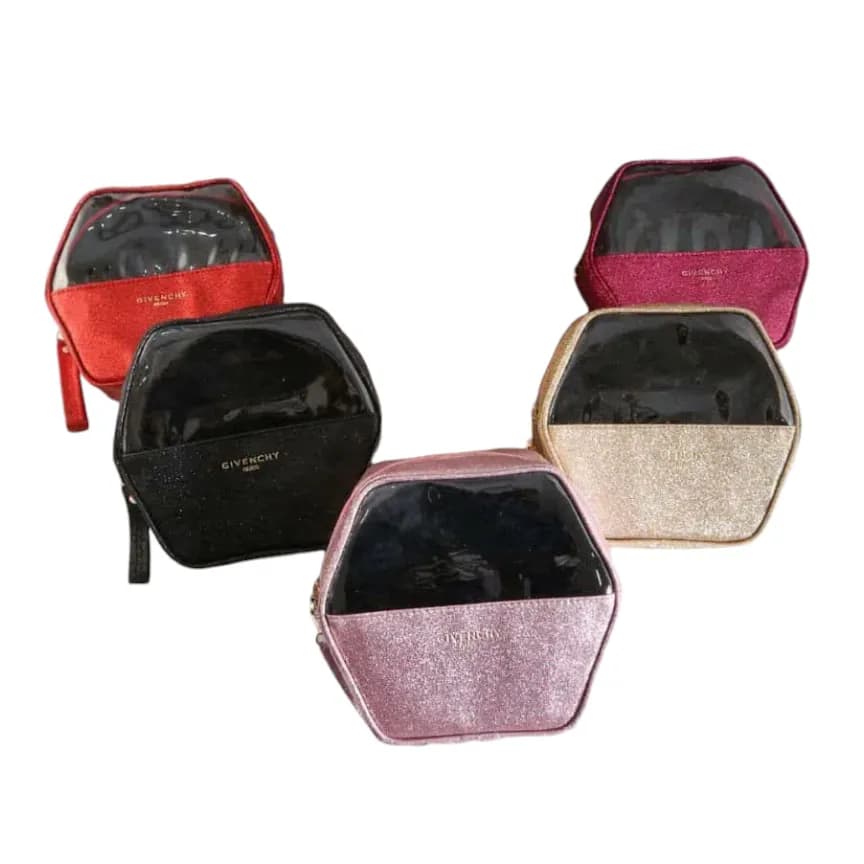 کیف لوازم ارایشی مدل شش ضلعی ( سایز 18*20*8 )