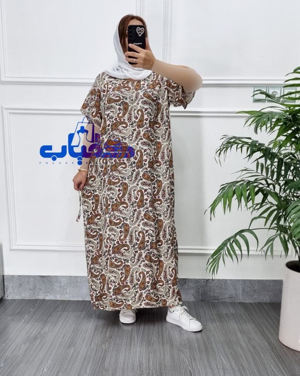 پیراهن ساحلی نخی خارجی مادربزرگی _کد2289 — تصویر ۳