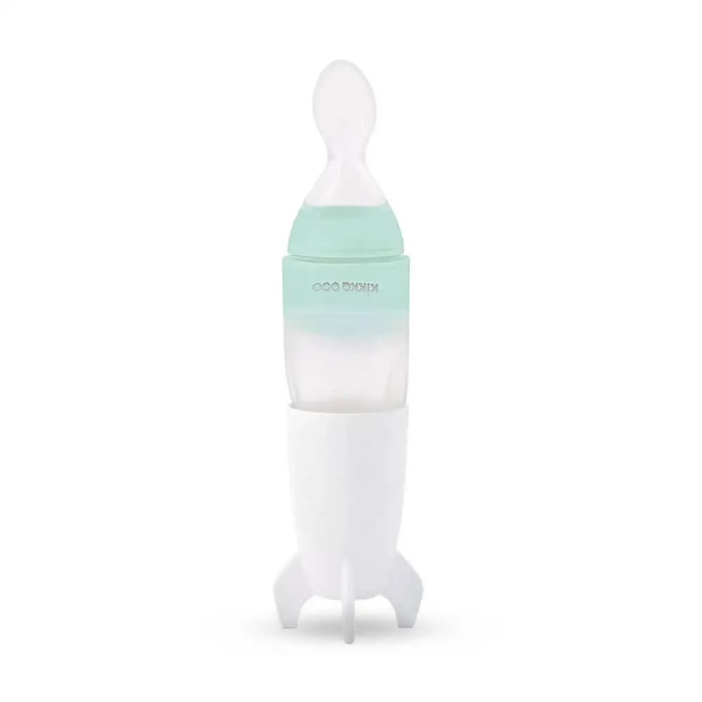 سرلاک خوری سیلیکونی قاشق دار کیکابو Kikkaboo موشک سبز — تصویر ۲
