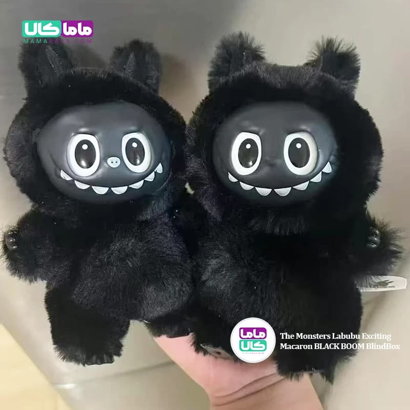 عروسک لبوبو مشکی ماکارون 👶🏿 Black Labubu پاپ مارت اصل — تصویر ۳