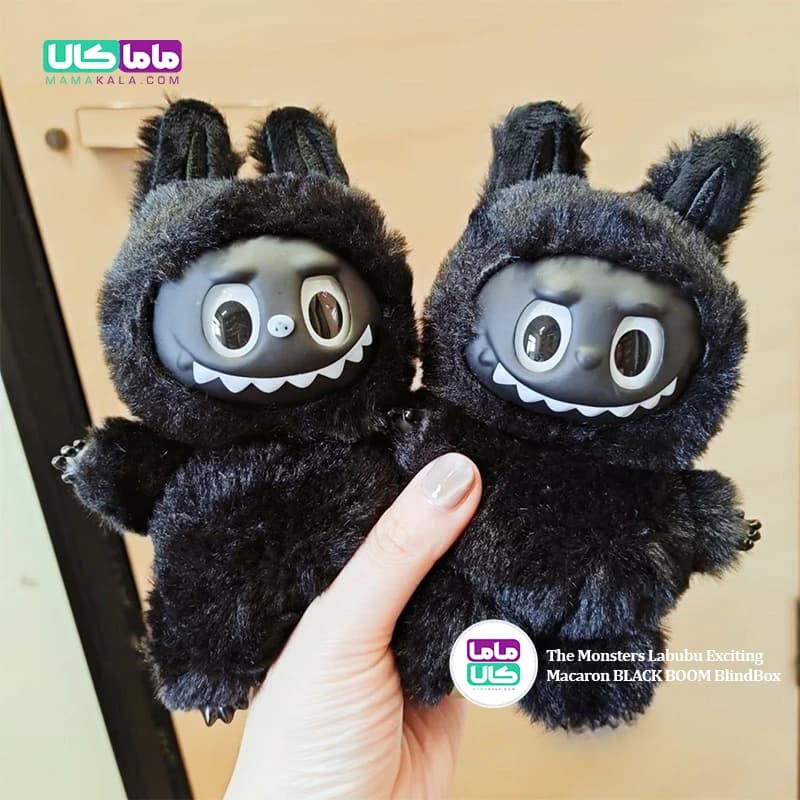 عروسک لبوبو مشکی ماکارون 👶🏿 Black Labubu پاپ مارت اصل — تصویر ۲