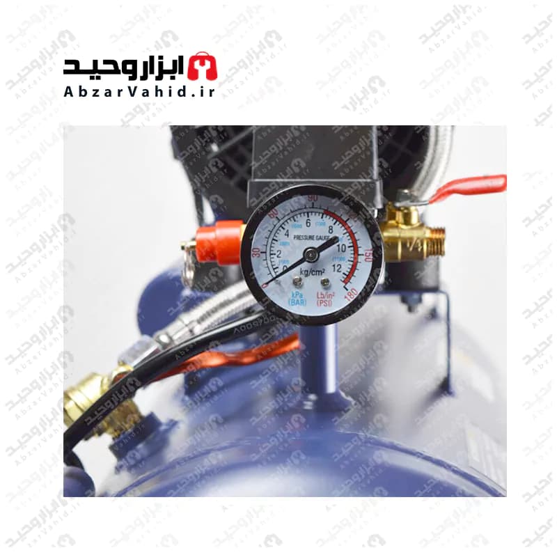 کمپرسور باد ebimax سایلنت 25 لیتری دو سیلندر سیم پیچ مسی با موتور فوق العاده کم صدا و قوی مدل ebi-25l — تصویر ۳