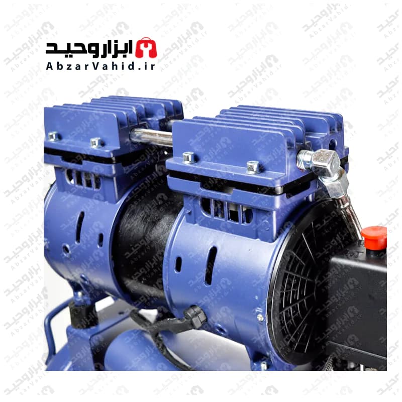کمپرسور باد ebimax سایلنت 25 لیتری دو سیلندر سیم پیچ مسی با موتور فوق العاده کم صدا و قوی مدل ebi-25l — تصویر ۴