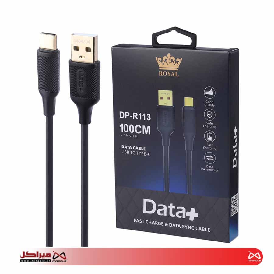 کابل شارژر DATA PLUS USB TO TYPE C FAST DP-R113 — تصویر ۳