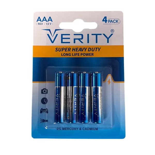 باتری نیمقلمی وریتی مدل Super Heavy بسته ۴ عددی