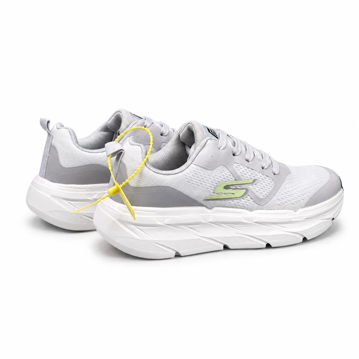 کتانی خارجی مردانه مدل اسکیچرز سفید طوسی SKECHERS — تصویر ۳