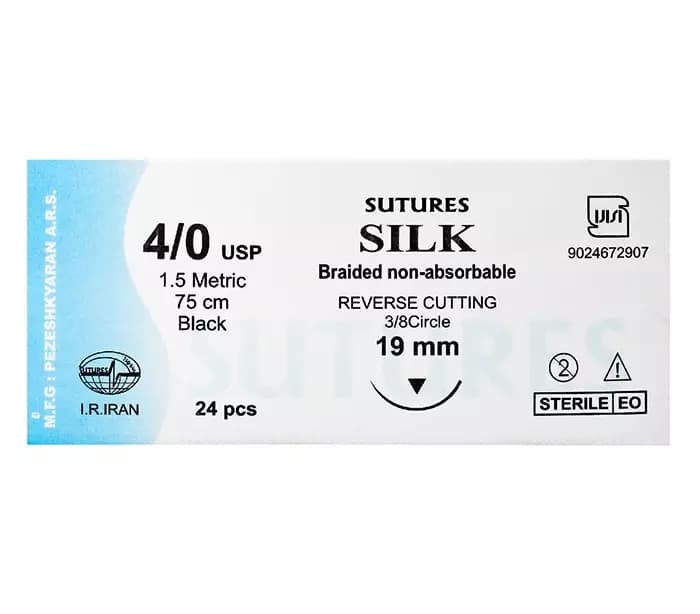 نخ بخیه سیلک 24 عددی سوچرز Silk Surgical Sutures — تصویر ۵