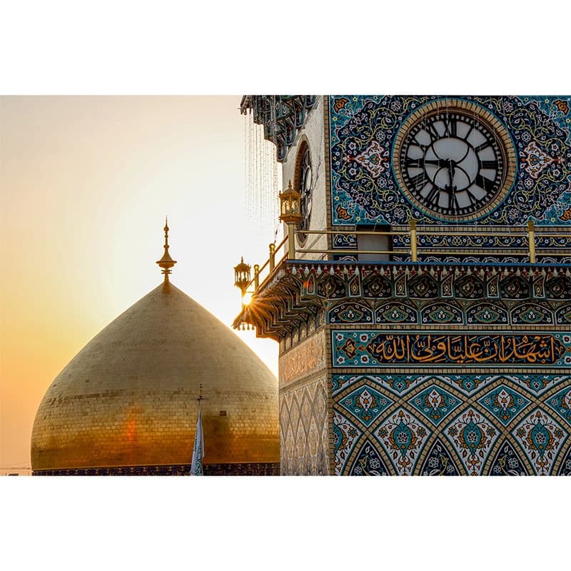 تابلو شاسی مدل نجف گنبد منور حرم امام علی (ع) کد 02 — تصویر ۴