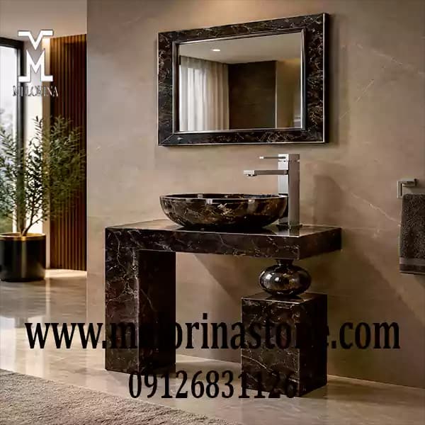 روشویی سنگی مدرن مدل ال کد NJ10 — تصویر ۳