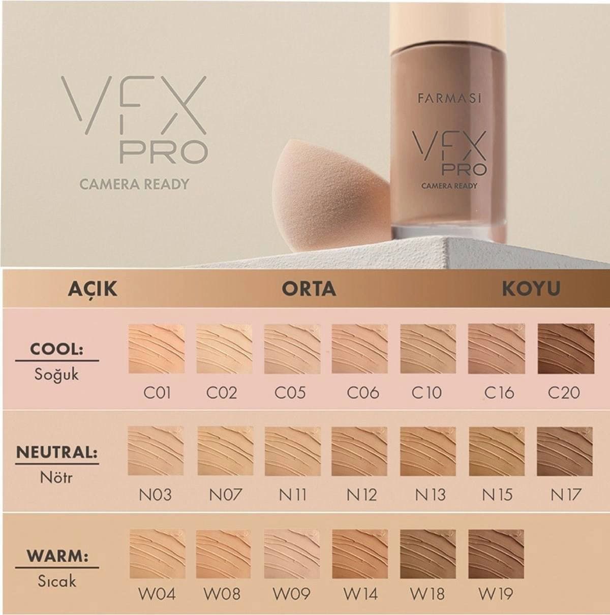 کرم پودر فارماسی مدل VFX PRO شماره C16 حجم ۳۰ میلیلیتر — تصویر ۲