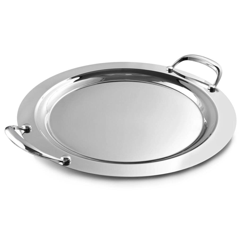 سینی دایره ای آینه ای دسته زاماک جفتی صدفی KST-5250 کی اس تی — تصویر ۲