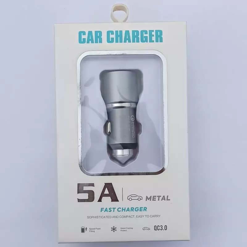 شارژر فندکی فست شارژ Metal Dual USB 5A QC3.0 PD — تصویر ۲