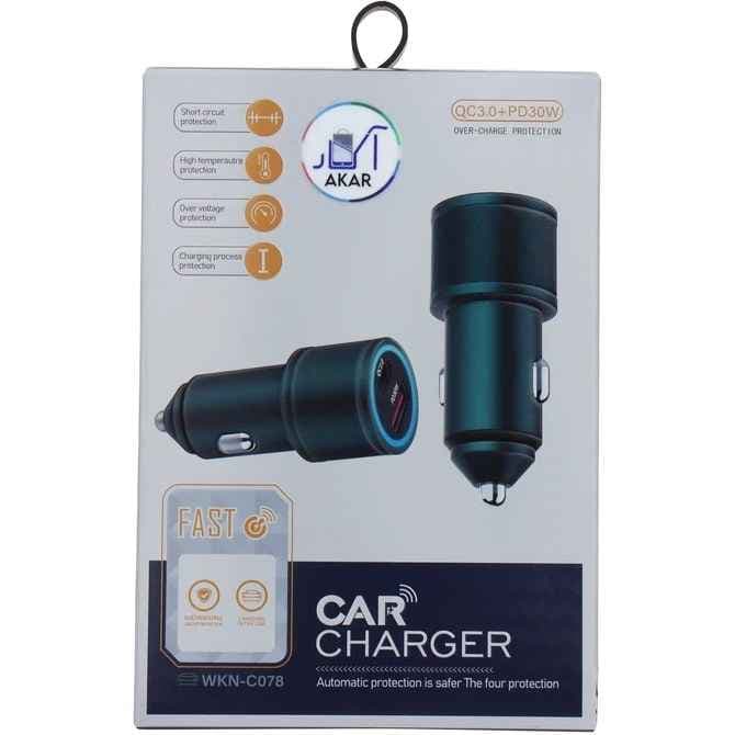شارژر فندکی WKN-C078 فلزی پورت PD سوپر فست — تصویر ۲
