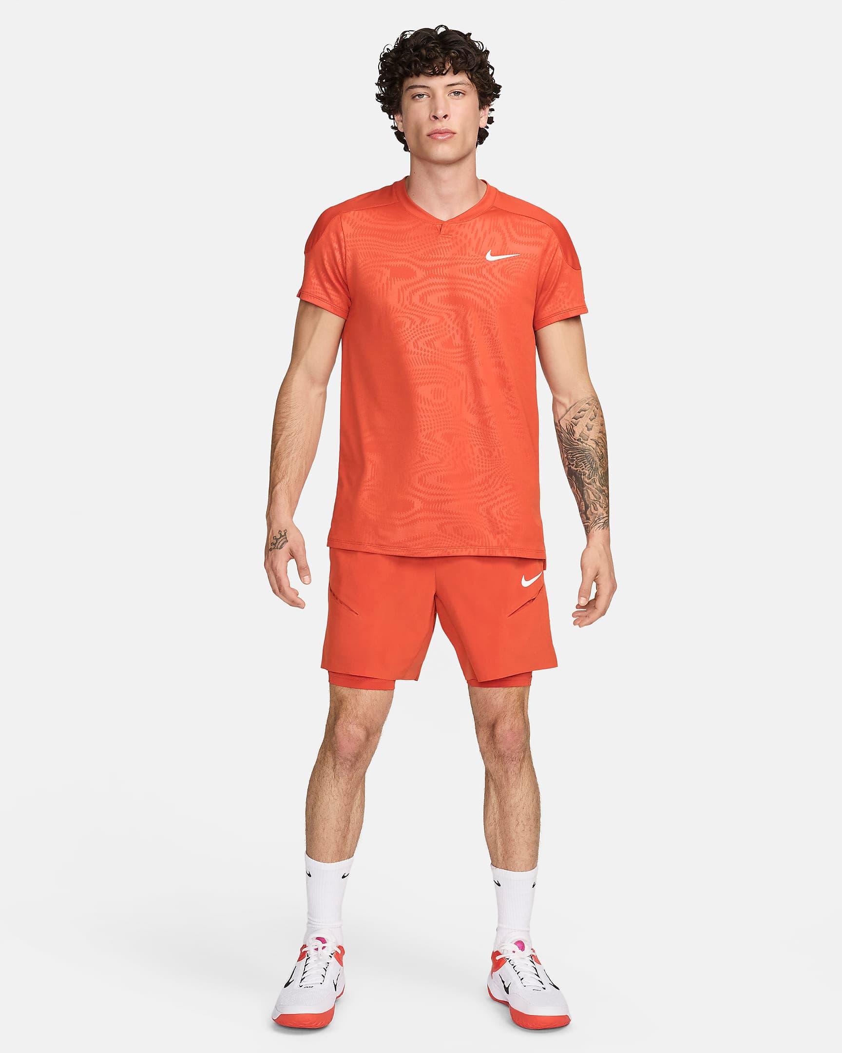 شلوارک تنیس مردانه نایک NikeCourt Slam Dri-FIT- نارنجی — تصویر ۸