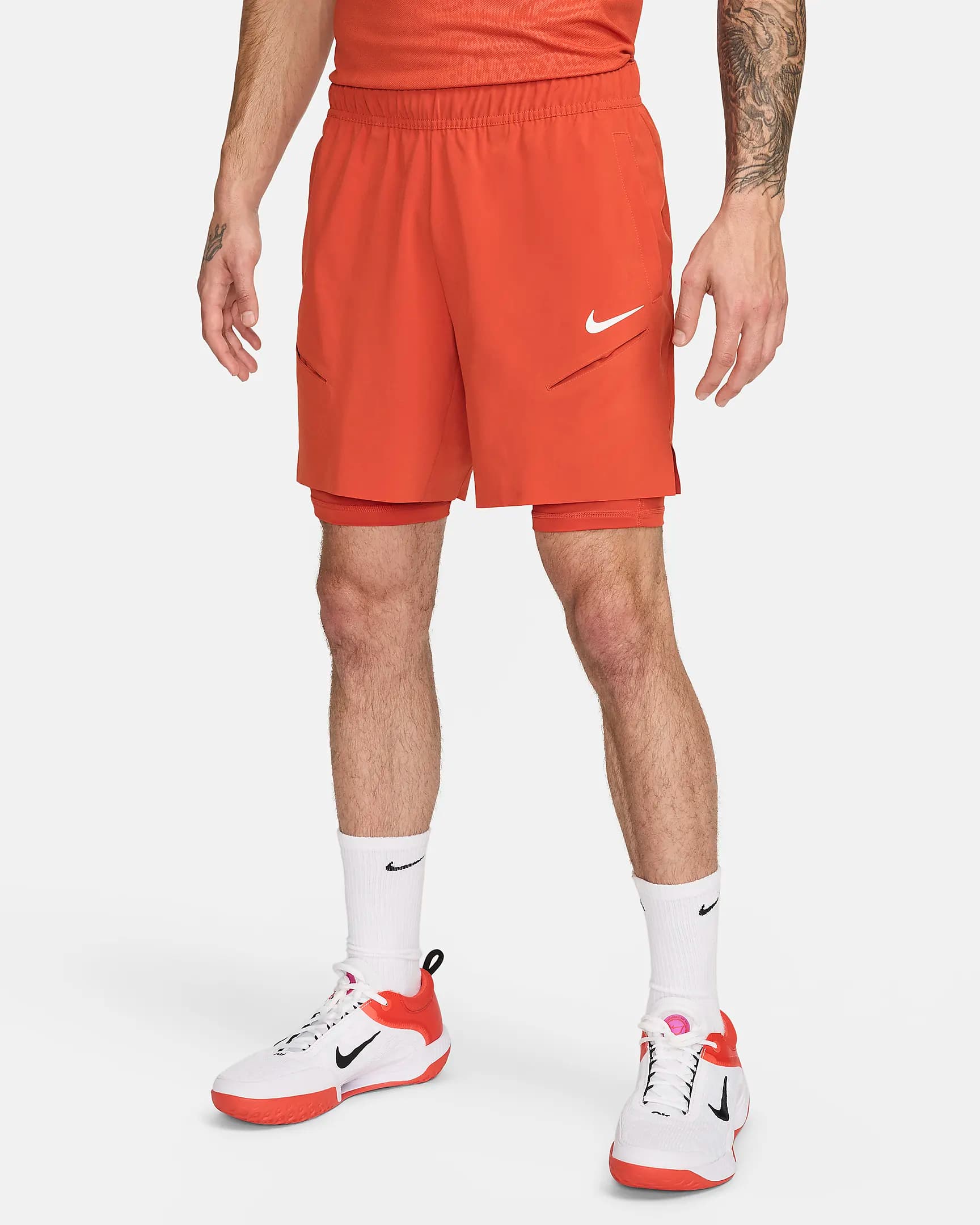 شلوارک تنیس مردانه نایک NikeCourt Slam Dri-FIT- نارنجی — تصویر ۳