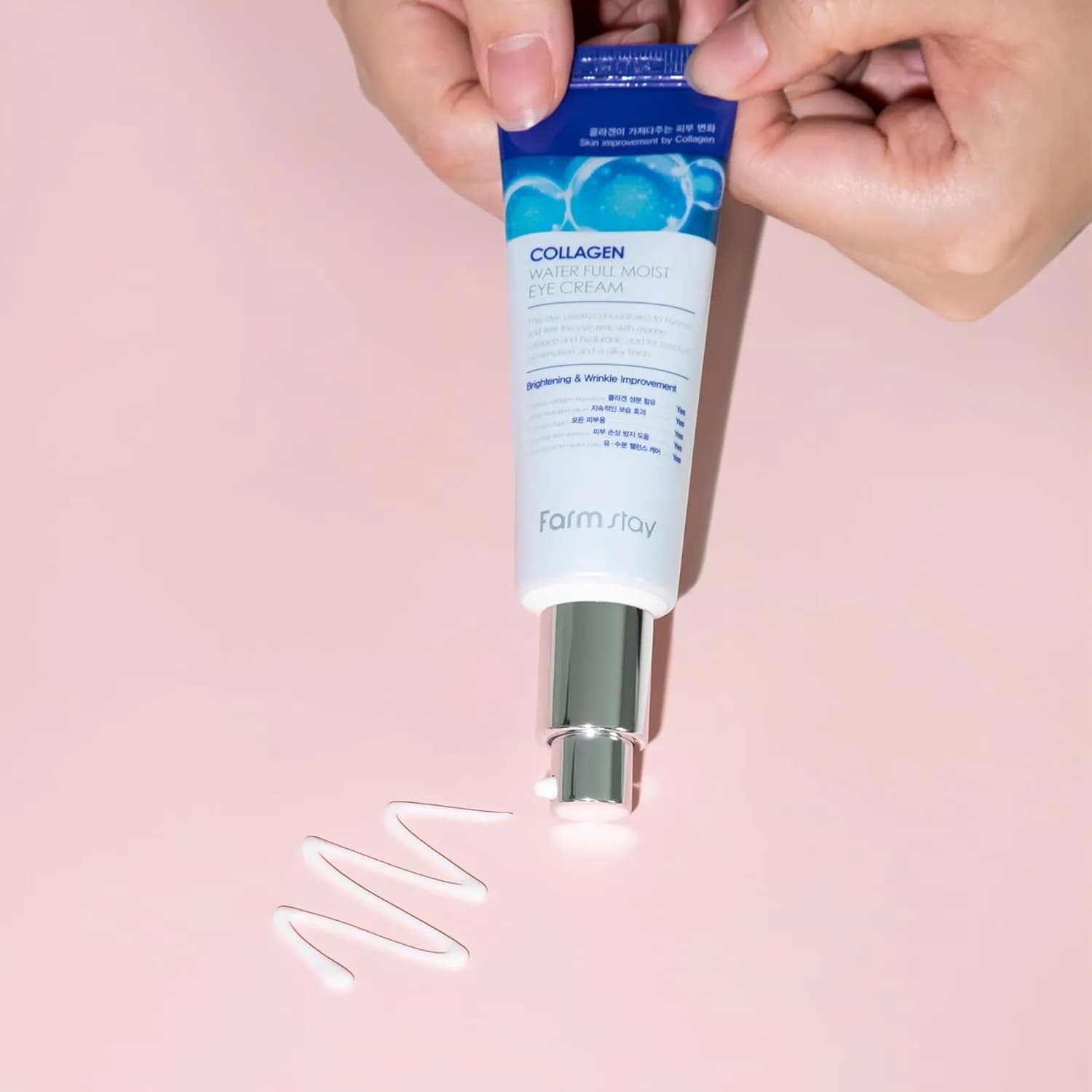 کرم دور چشم کلاژن فارماستی Farmstay مدل Collagen Water Full | حجم 25 میل — تصویر ۳