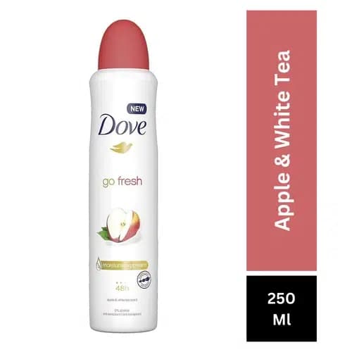اسپری دئودورانت زنانه داو Dove مدل Go Fresh رایحه سیب و چای سفید | حجم 250 میل — تصویر ۷
