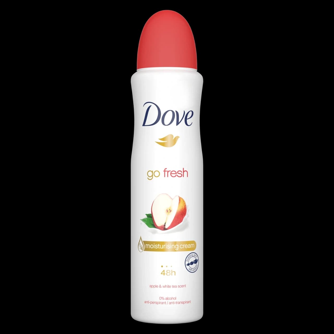 اسپری دئودورانت زنانه داو Dove مدل Go Fresh رایحه سیب و چای سفید | حجم 250 میل