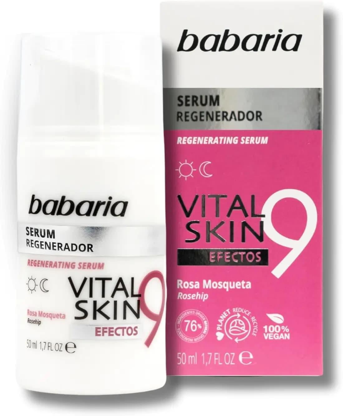 سرم 9 کاره باباریا مدل Vital Skin – حاوی عصاره گل رز | حجم 50 میلیلیتر — تصویر ۳