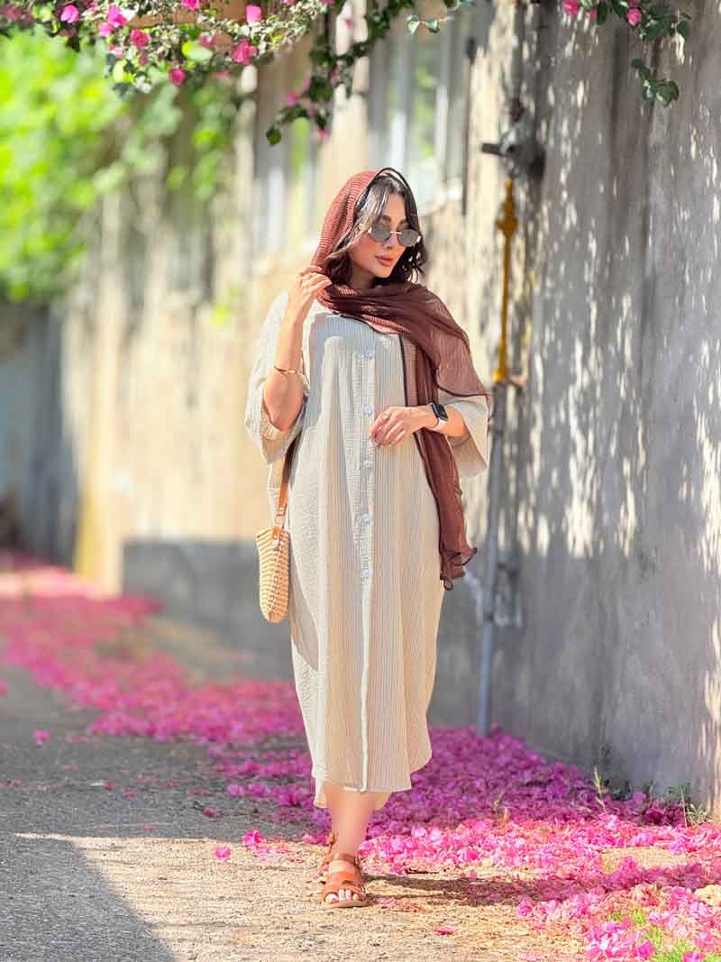 پیراهن بلند پانچ کد 6736