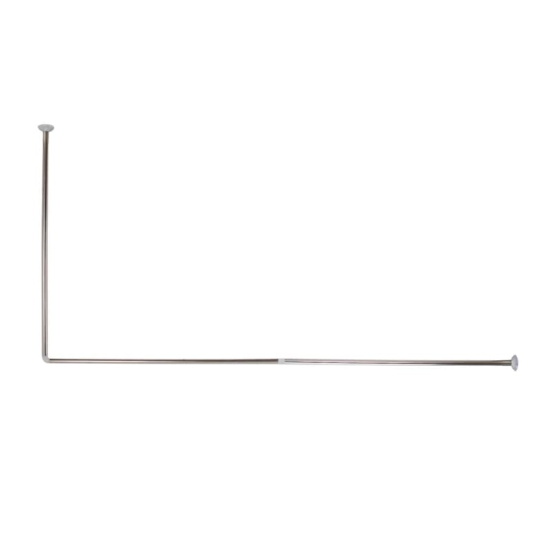 میله پرده حمام پیسو مدل U 90X90X90 cm (استیل) — تصویر ۳