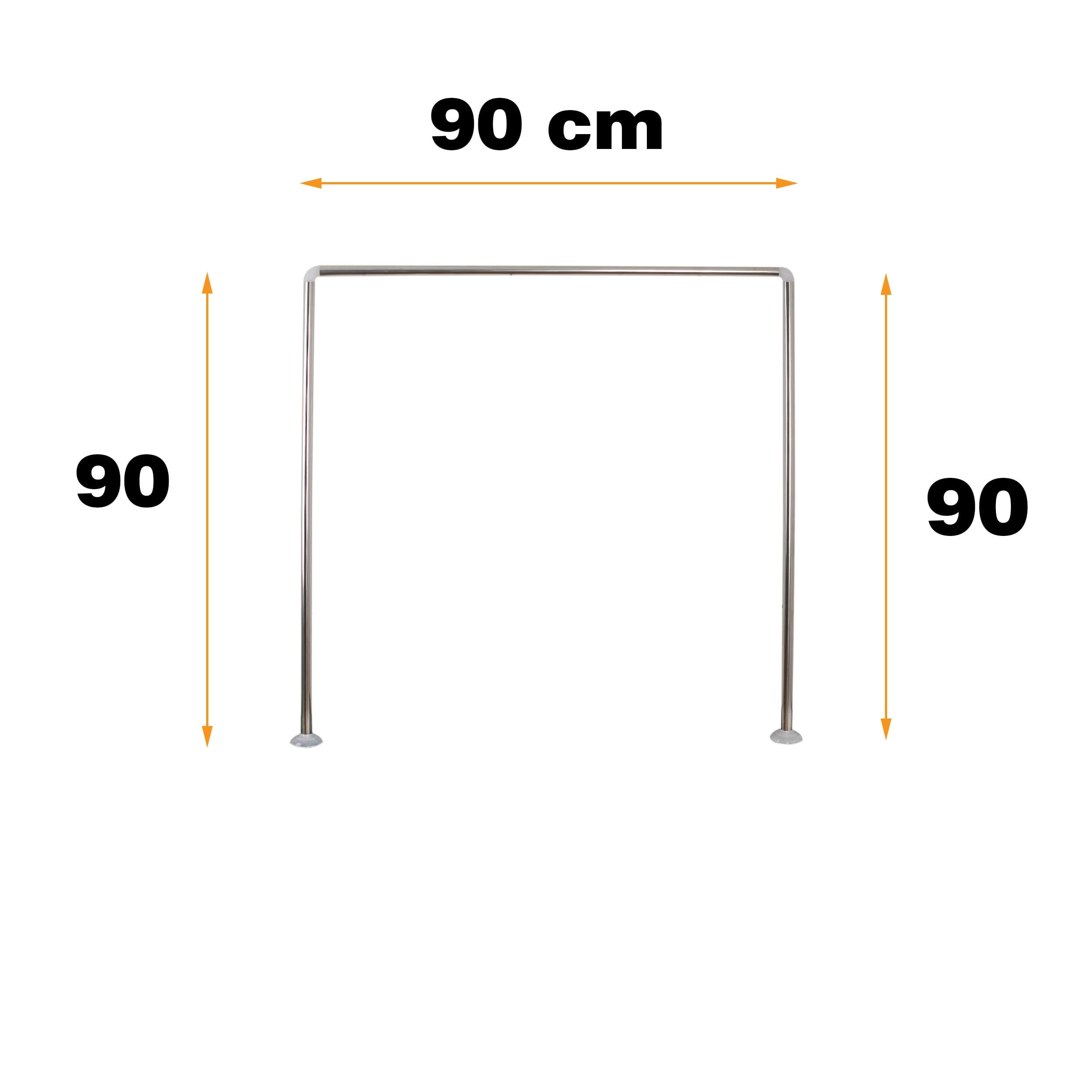میله پرده حمام پیسو مدل U 90X90X90 cm (استیل) — تصویر ۵