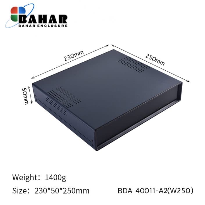 BDA 40011-A2 W250 جعبه فلزی با پانل پلاستیکی — تصویر ۲