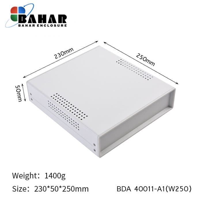 BDA 40011-A1 W250 جعبه فلزی با پانل پلاستیکی — تصویر ۲