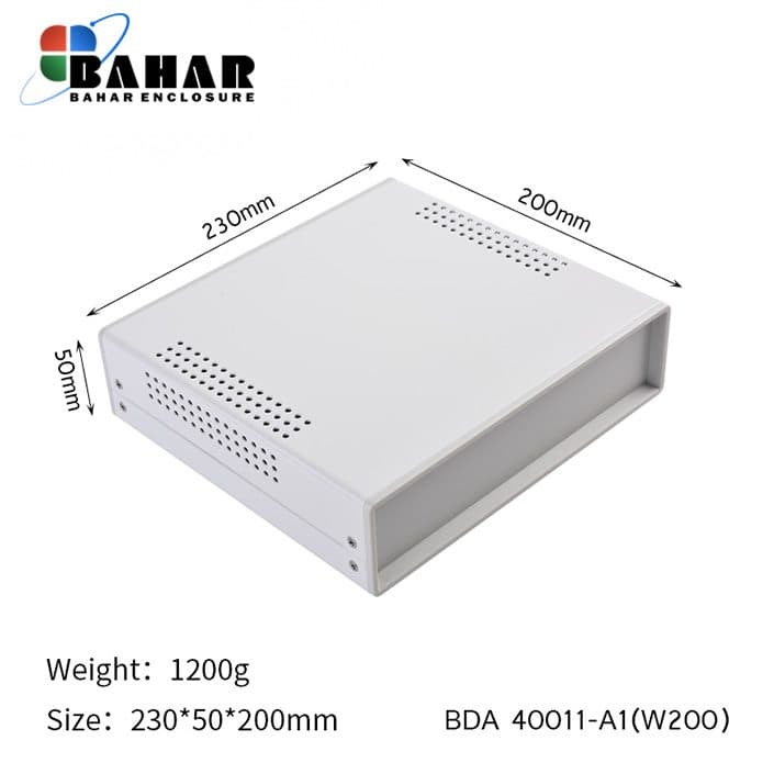 BDA 40011-A1 W200 جعبه فلزی با پانل پلاستیکی — تصویر ۲