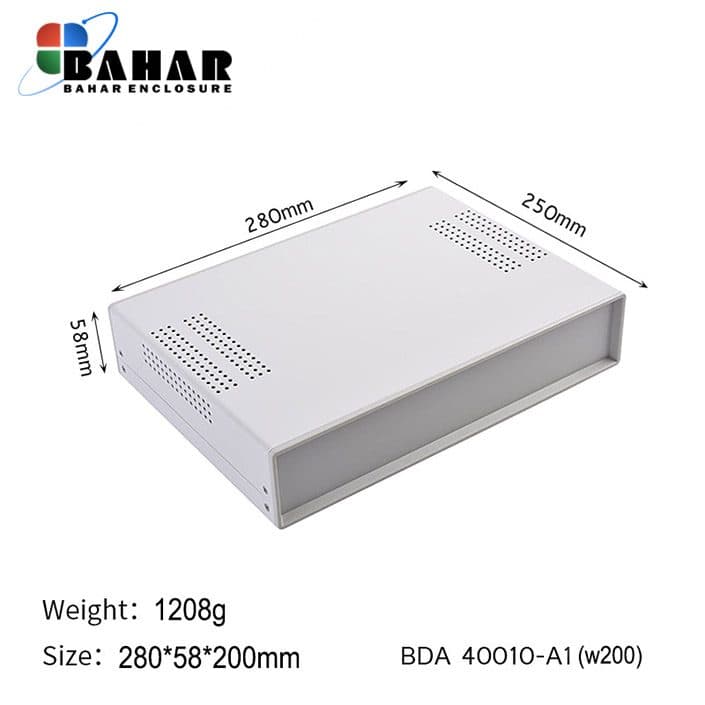 BDA 40010-A1 W200 جعبه فلزی با پانل پلاستیکی