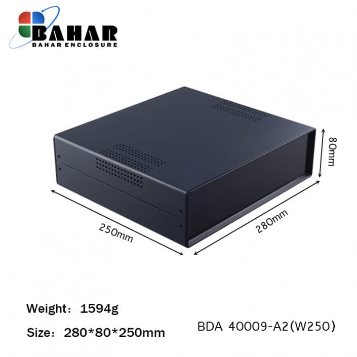 BDA 40009-A2 W250 جعبه فلزی با پانل پلاستیکی