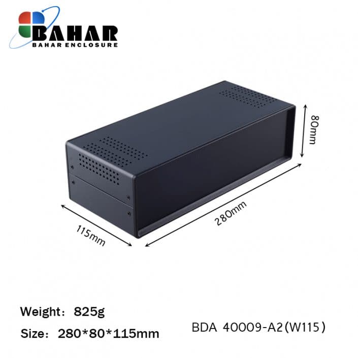 BDA 40009-A2 W115 جعبه فلزی با پانل پلاستیکی — تصویر ۲