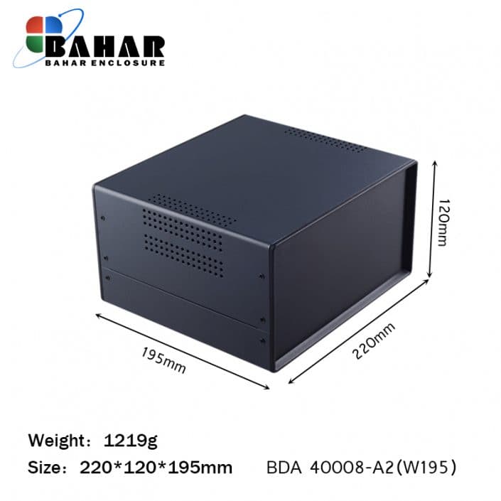 BDA 40008-A2 W195 جعبه فلزی با پانل پلاستیکی