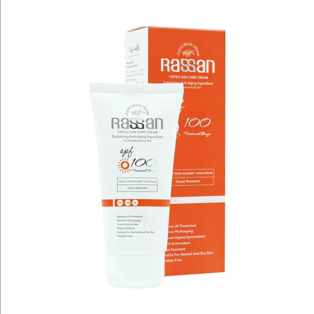راسن کرم ضدآفتاب رنگی spf100 (ضد چین و چروک)پوست معمولی و خشک