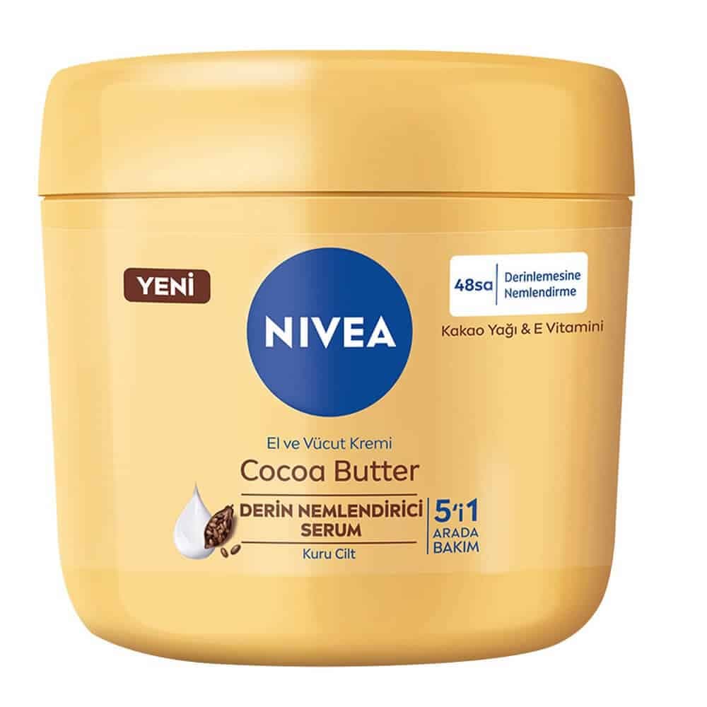 کرم مرطوب کننده دست و بدن نیوا Nivea کره کاکائو و ویتامین E حجم 400 میل — تصویر ۲
