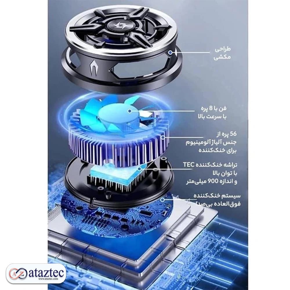 فن خنک کننده گوشی و تبلت مدل SL-13 | اتصال مگنتی و خنککنندگی فوق سریع — تصویر ۶