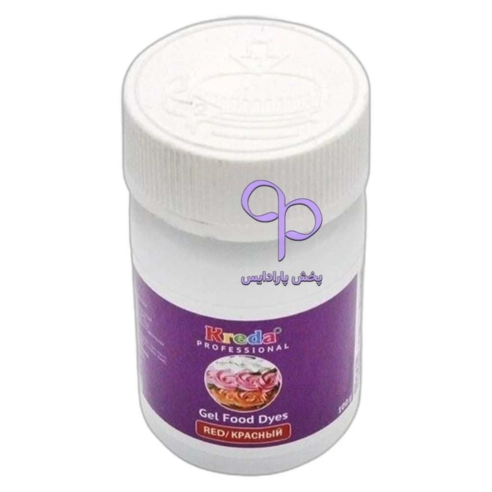 رنگ ژله ای قرمز 100 گرم Kreda