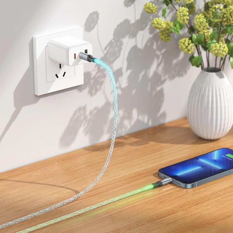 کابل شارژ 20 وات Lightning به USB-C هوکو مدل U112 طول1 متر — تصویر ۸