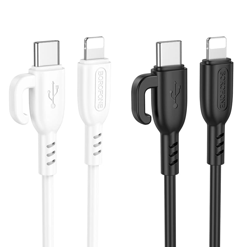 کابل شارژ 20 وات Lightning به USB-C بروفون مدل BX91 طول 1 متر