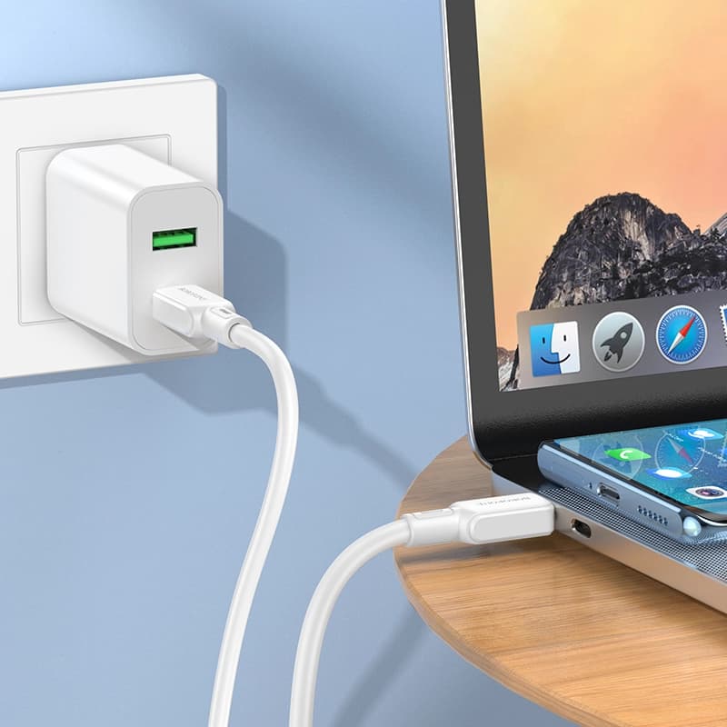 کابل شارژ 60 وات USB-C به USB-C بروفون مدل BX94 طول 1 متر — تصویر ۸