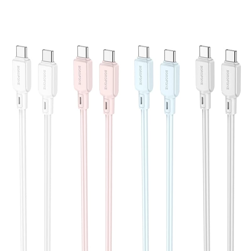 کابل شارژ 60 وات USB-C به USB-C بروفون مدل BX94 طول 1 متر