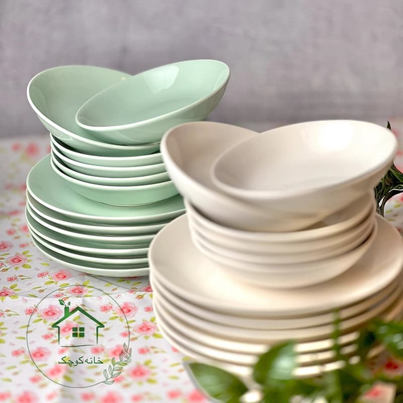 پیش دستی و پیاله رنگی چینی