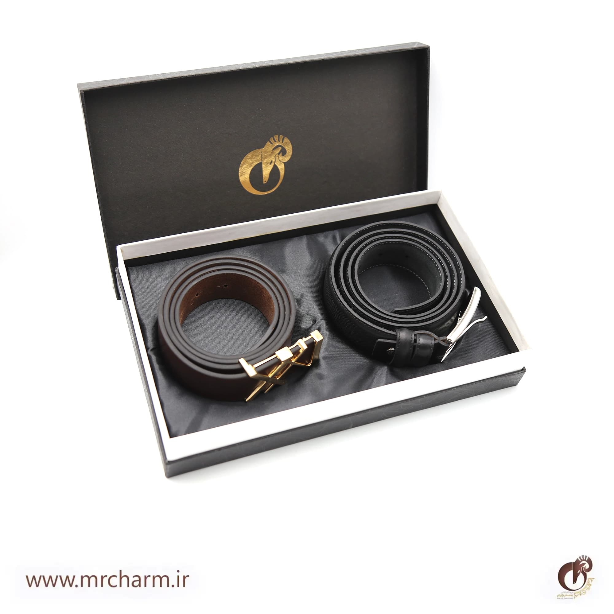 ست هدیه کمربند چرم mrc1211-17