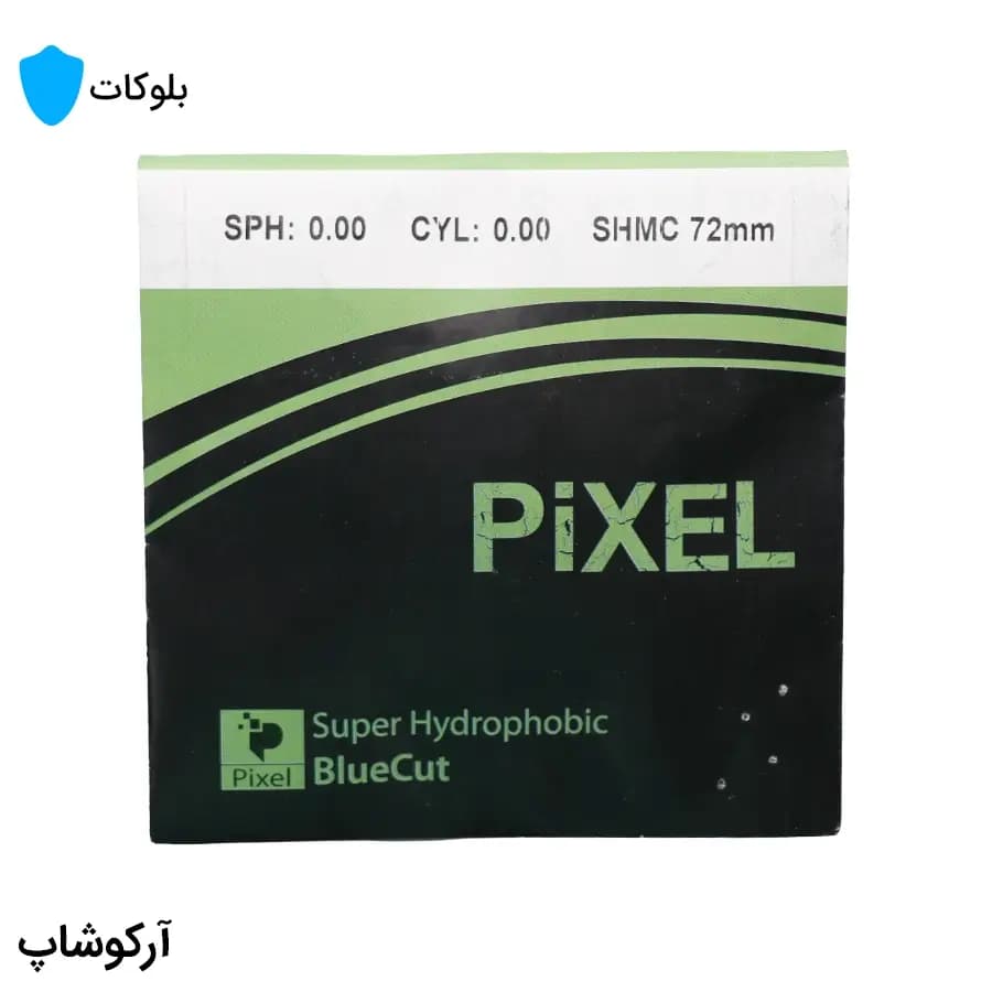 عینک بلوکات زنانه با فریم طوسی رنگ، شکل چشم گربهای، از جنس کائوچو و لنز بلوکات ژاپنی برند Pixel مدل 20386 — تصویر ۸