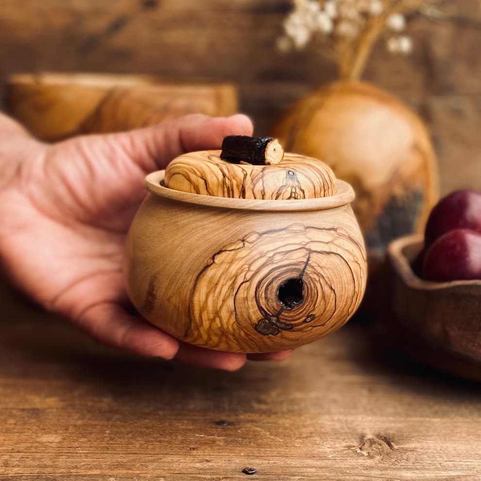 ظرف دربدار چوبی کد 10002 — تصویر ۲