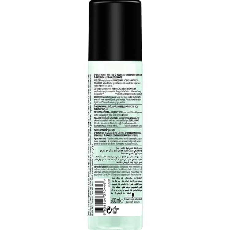 اسپری مو GLISS مدل Nutribalance Repair حجم 200 میلی لیتر — تصویر ۴