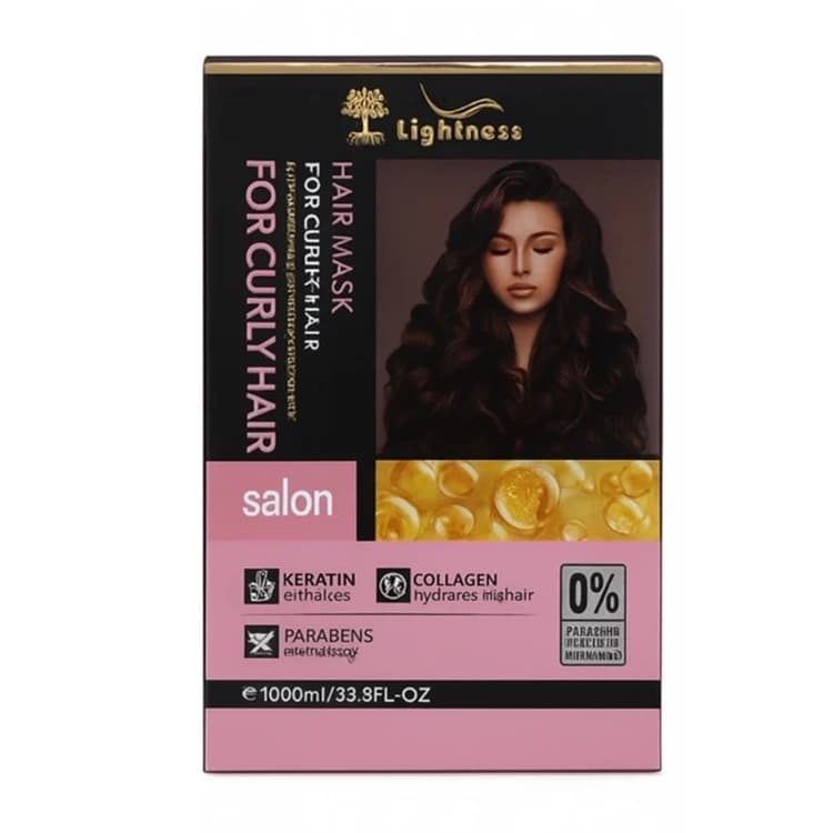 ماسک مو Lightness مدل For Curly Hair حجم 1000 میلی لیتر — تصویر ۳