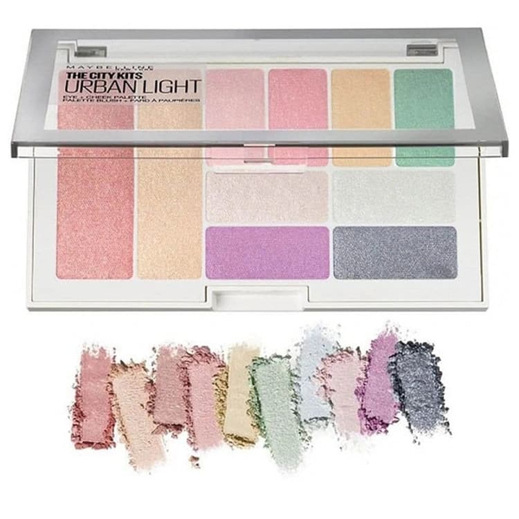 پالت سایه چشم، رژگونه و هايلايتر Maybelline مدل The City Kits Urban Light — تصویر ۲