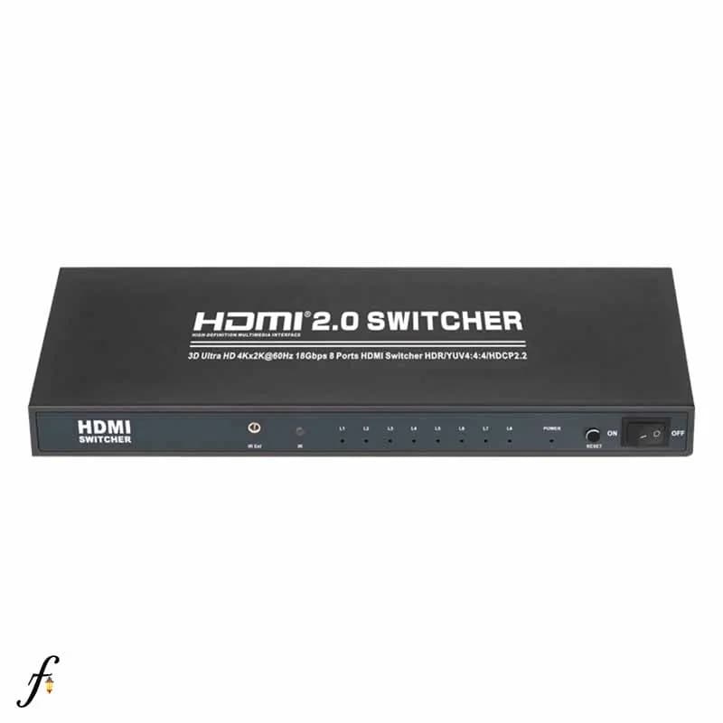 سوئيچ 8 پورت HDMI تی سی تی مدل TC-HSW-81U با ریموت کنترل — تصویر ۲