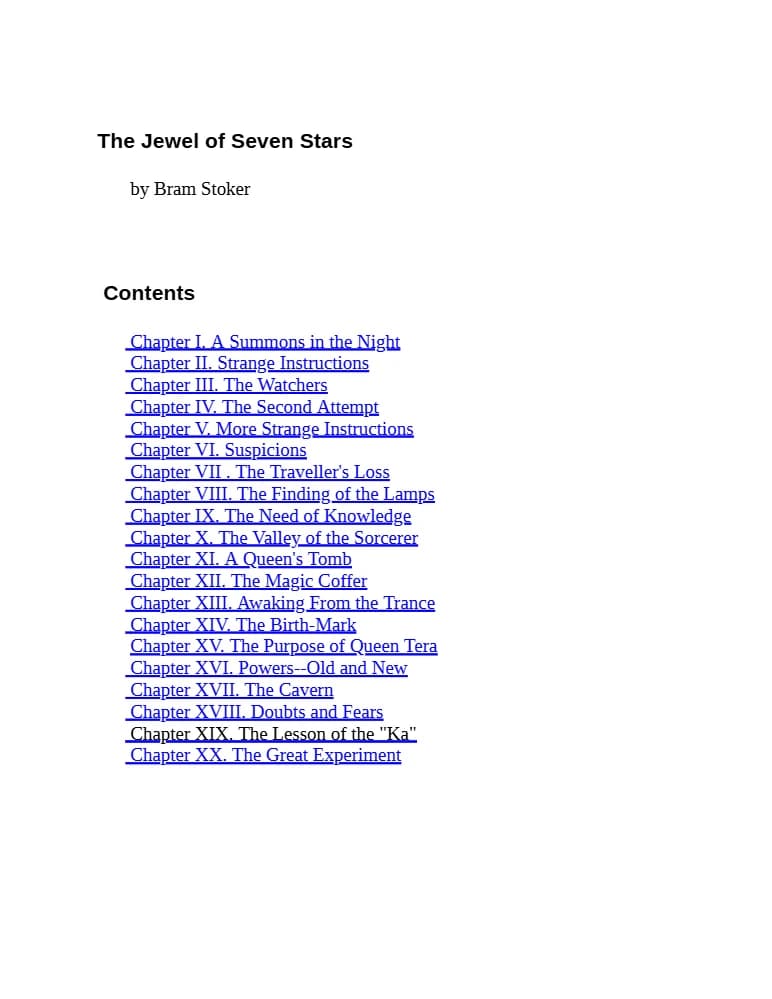 کتاب جواهر هفت ستاره (The Jewel of Seven Stars) نسخه انگلیسی PDF | برام استوکر